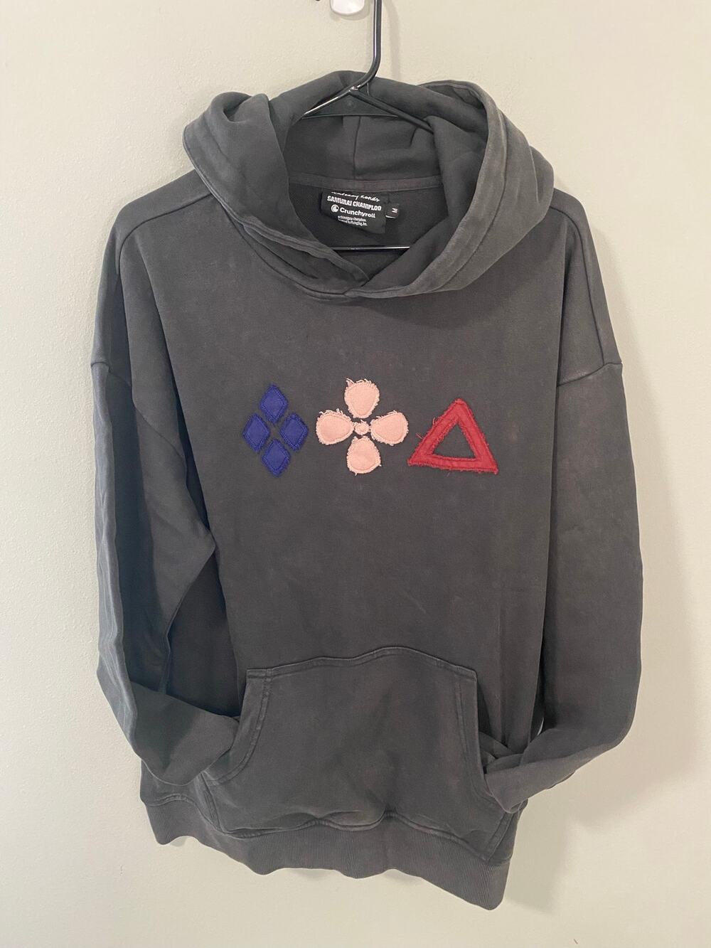 New Samurai Champloo Steady Hands Crunchyroll Licensed Hoodie washed Gray Medium